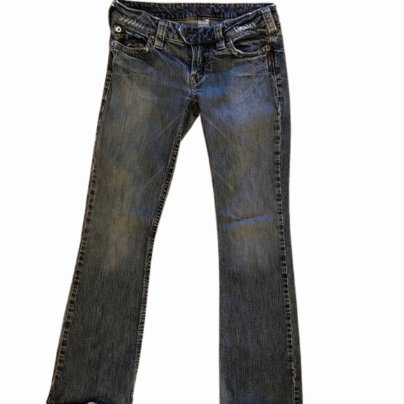 Silver Womens distressed Jeans sz 28 Boot Cut - Picture 1 of 8
